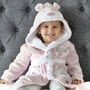 Personalised Pink Teddy Hooded Baby Dressing Gown, thumbnail 1 of 7