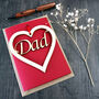 Father's Day Card With Woodcut Keepsake, thumbnail 1 of 5