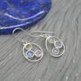 Rainbow Moonstone Earrings: Gold Or Silver Drop, thumbnail 7 of 12