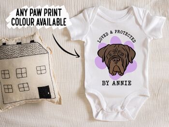 Dogue De Bordeaux Baby Onesie, 3 of 6