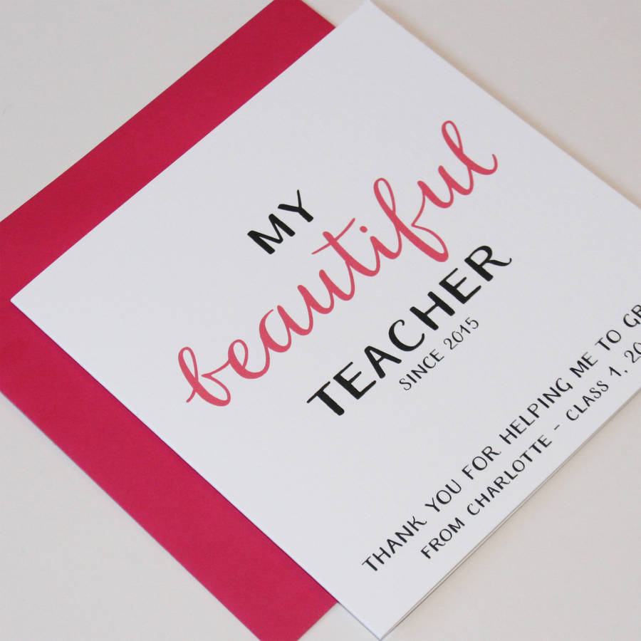 my… teacher personalised greeting cardthe cornish card