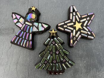 Make Your Own Set Of Three Hanging Christmas Mosaics, 5 of 10