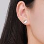 Sterling Silver Enamel Hedgehog Stud Earrings, thumbnail 6 of 11