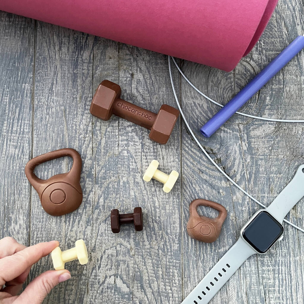 Gym Lovers Gift, Chocolate Kettlebells & Dumbbells for Men