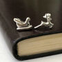 Mismatched Reindeer And Santa Sleigh Christmas Earrings, thumbnail 7 of 11