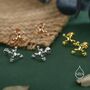 Stering Silver Tiny Frog Stud Earrings, thumbnail 5 of 12