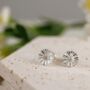 Daisy Solid Silver Studs, thumbnail 2 of 5