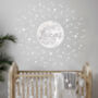 Personalised Moon And Stars Fabric Wall Sticker, thumbnail 1 of 2