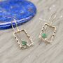 Emerald Earrings, Sterling Silver Earrings, thumbnail 5 of 8