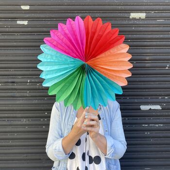 Colourful Paper Fan Hanging Decoration, 2 of 2