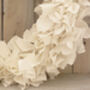 Handmade Large White Cotton Wreath, thumbnail 2 of 3