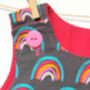 Reversible Pinafore Dress Rainbow Needlecord, thumbnail 5 of 8