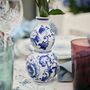 Trio Of Chinoiserie Blue And White Dutch Vases, thumbnail 7 of 8
