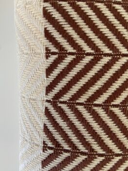 Zigzag Design Cinnamon Soft Sofa Throw, 3 of 6
