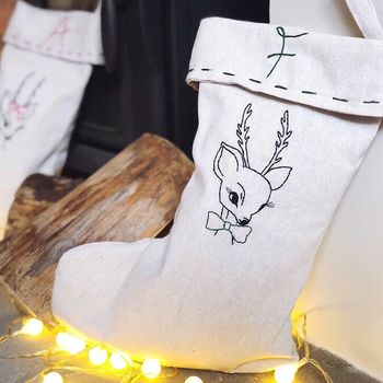 Personalised Hand Embroidered Christmas Stockings, 8 of 10