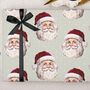 Three Sheets Of Traditional Santa Christmas Wrapping Paper, thumbnail 2 of 2
