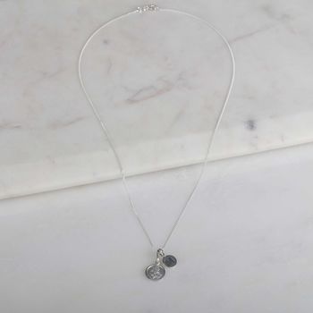 Personalised St. Christopher And Silver Heart Necklace, 4 of 5