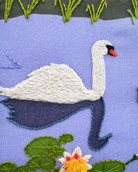 Swan And Cygnet Embroidery Kit, 6 of 7