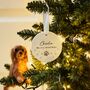 Personalised Wonderful Pet Christmas Ceramic Hanging Decoration, thumbnail 1 of 2