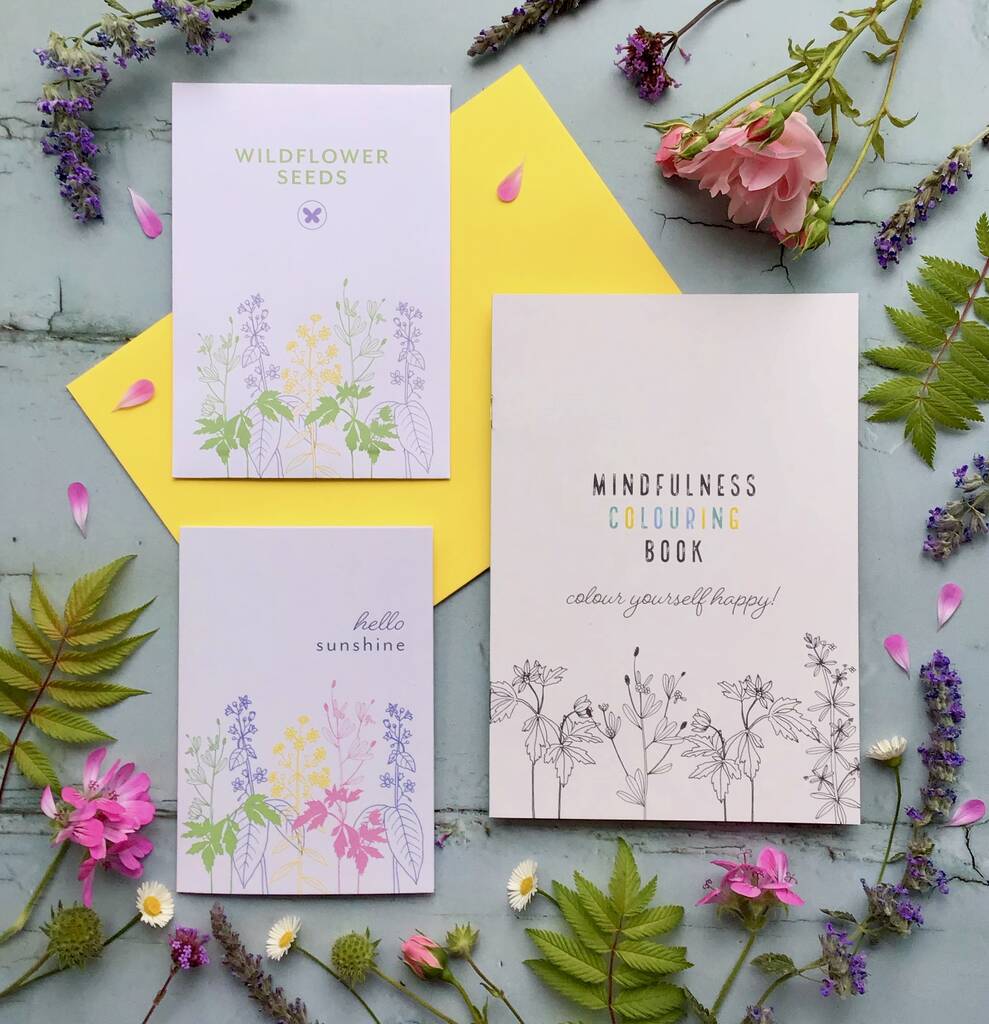 Mindfullness Mini Colouring Book And Wildflower Seeds By ...