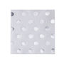 White And Silver Foiled Polka Dot Paper Napkins, thumbnail 2 of 3