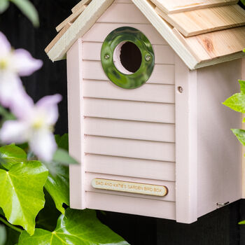 Personalised Wooden Bird Nest Box, 8 of 11