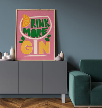Drink More Gin Print, 2 of 3