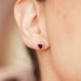 January Birthstone Earrings Garnet, thumbnail 3 of 4