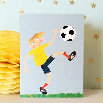 Mini Footballer Greetings Card, 3 of 5