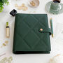 Personalised Vegan Leather A5 Ring Binder Organiser | Deep Green, thumbnail 3 of 4