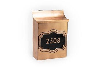 Handmade Copper Mailbox – Personalized Copper Letter Box, 2 of 5