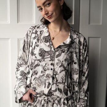 Tree Of Life Monochrome Long Pyjamas, 2 of 7