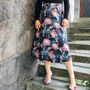 Annie Linen Blend Midi Skirt Koi Print, thumbnail 1 of 8