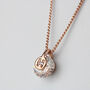 Crystal Pendant Rose Gold Necklace, thumbnail 1 of 4