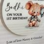 1st Birthday Or Any Age Keepsake Teddy Card, thumbnail 2 of 3