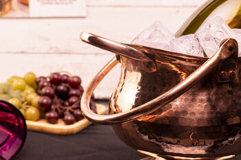 Handmade Solid Copper Ice Bucket And Beverage Pot, 5 of 7