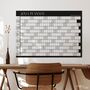 2024 Wall Planner Calendar A2 Black And White Minimal, thumbnail 1 of 3