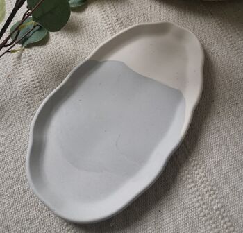 Large Handmade Tray In Beige Or Grey, 2 of 5