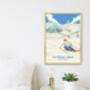 Les Deux Alpes Ski Resort France Travel Poster Print, thumbnail 3 of 12