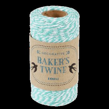Full Spool Bakers Twine In Mint And White, 2 of 3