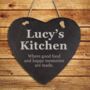 Personalised Heart Kitchen Slate Hanging Sign Keepsake, thumbnail 2 of 2