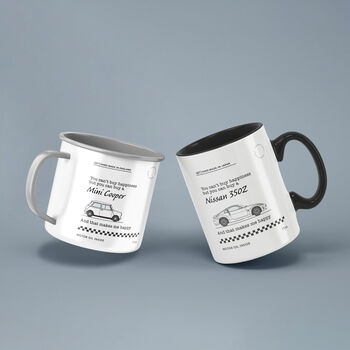 Personalised Funny Motor Mugs, Cars Make Me Happy, 2 of 2