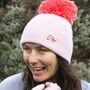 Ladies Personalised Soft Cashmere Wool Bobble Hat Gift, thumbnail 1 of 10