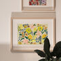 Lime Green Floral Illustration Print, thumbnail 2 of 4