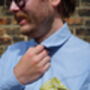 Mens Lime Yellow Floral Pocket Square, thumbnail 7 of 7