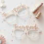 Rose Gold Team Bride Hen Party Funglasses, thumbnail 1 of 3