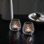 Set Of Three Glass Candle Holder Candlestick Holders, thumbnail 7 of 8