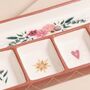 Floral Heart Ceramic Trinket Tray, thumbnail 2 of 4