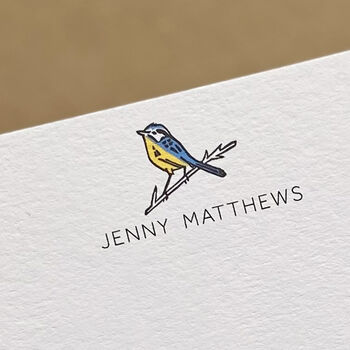 Personalised Blue Tit Correspondence Cards / Notelets, 3 of 3
