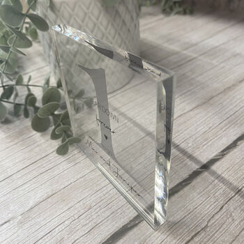 Personalised Acrylic Block First Anniversary Gift, 2 of 6